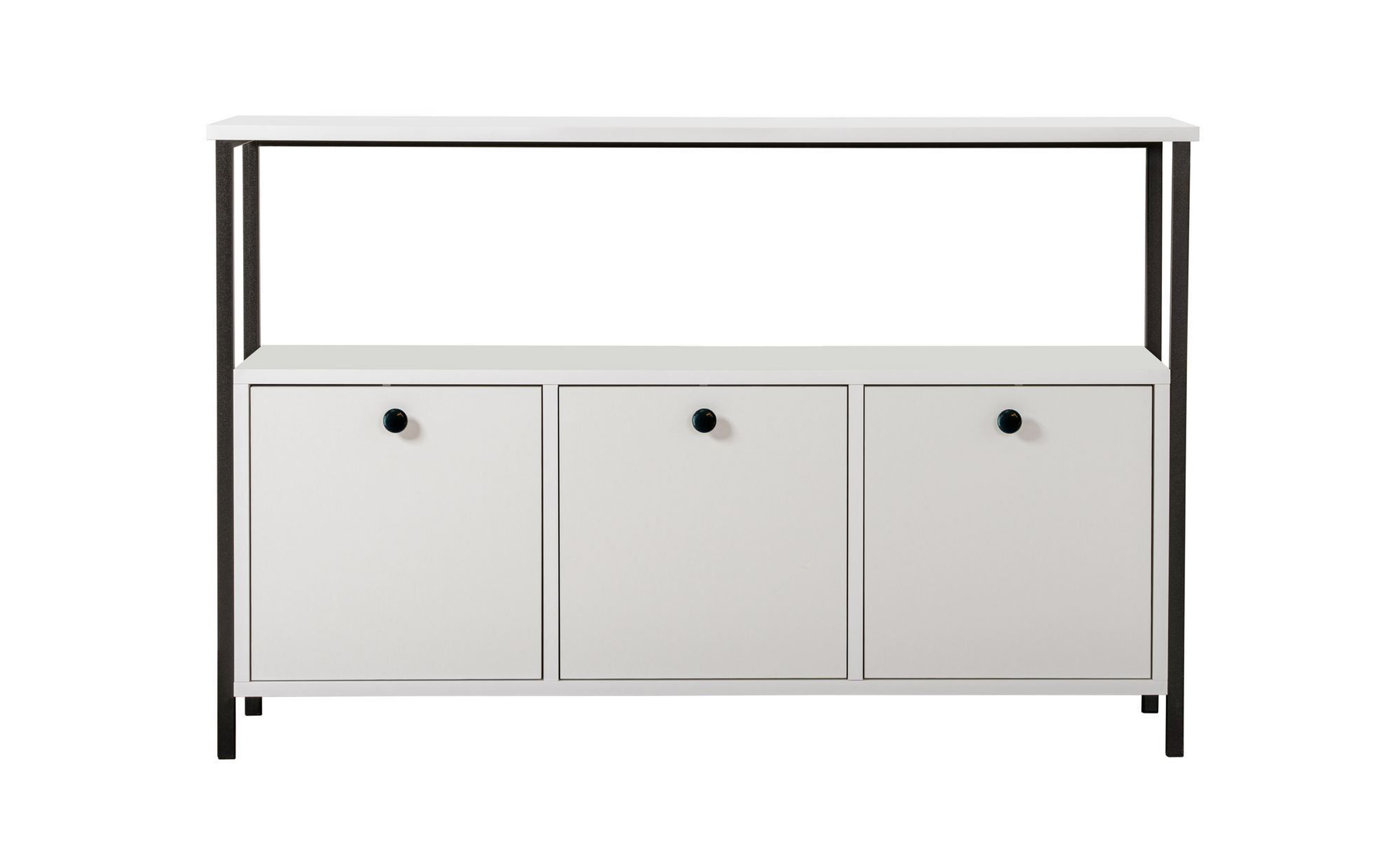 Masa consola Solans, alb + negru  6